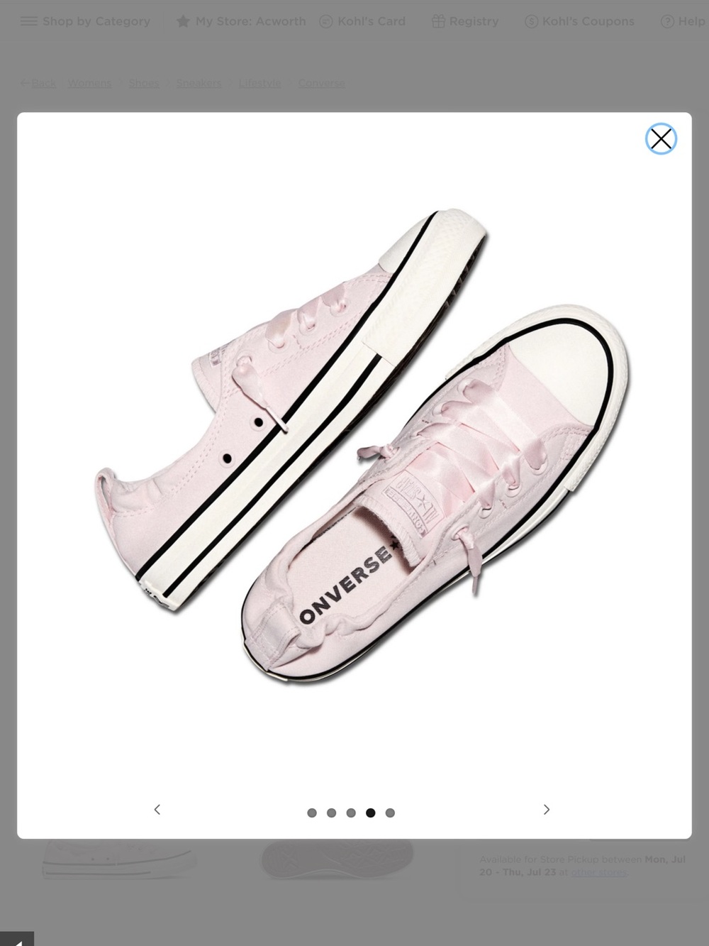 Converse Low Top Sneakers in Pastel Pink New in box
